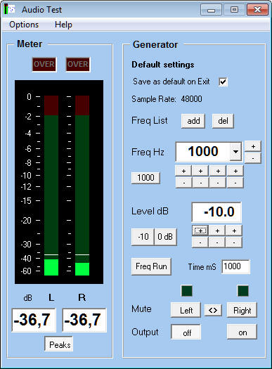 Audio Test Generator