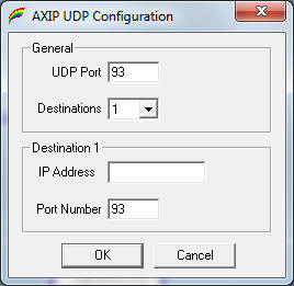 AXIP UDP Configuration